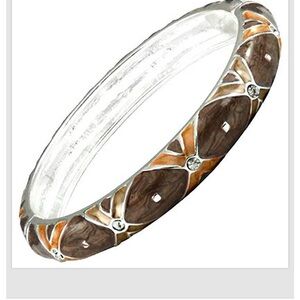 Elegant Brown and Silver Women's Bangle